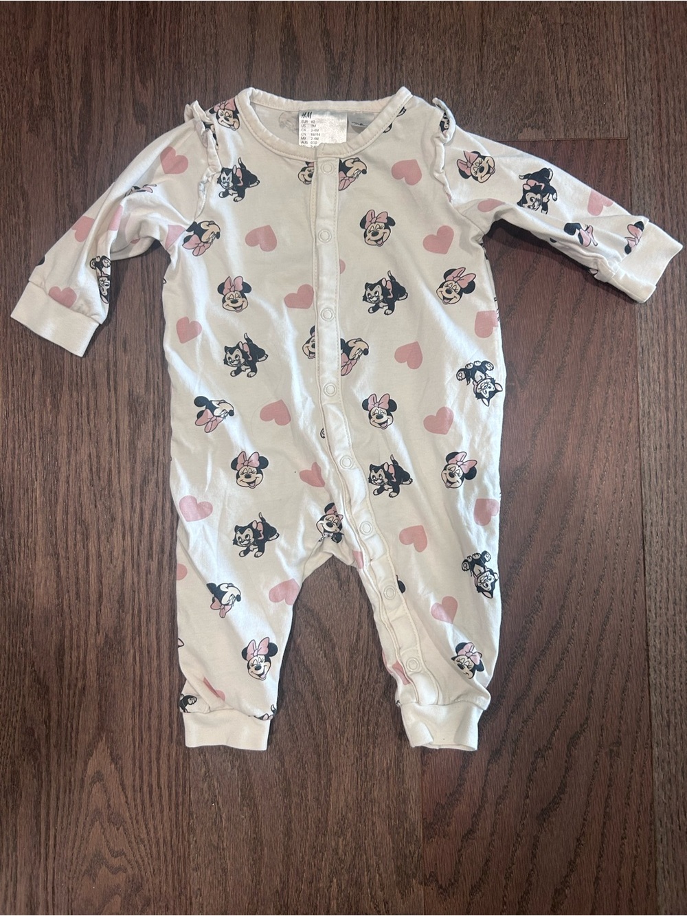H&M Size 3 month Disney Minnie Mouse Baby Girl's Sleeper